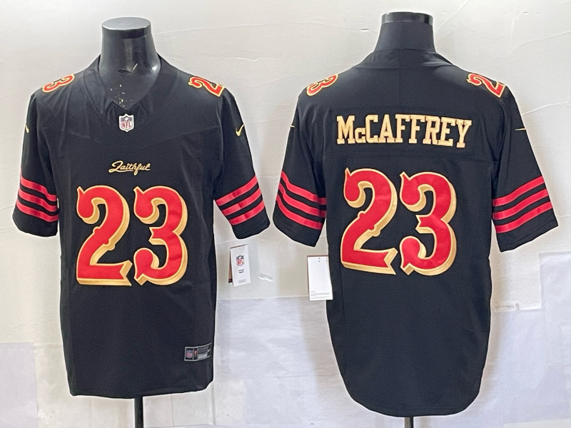 Men San Francisco 49ers #23 McCaffrey black Limited Nike NFL 2025 Jersey 08